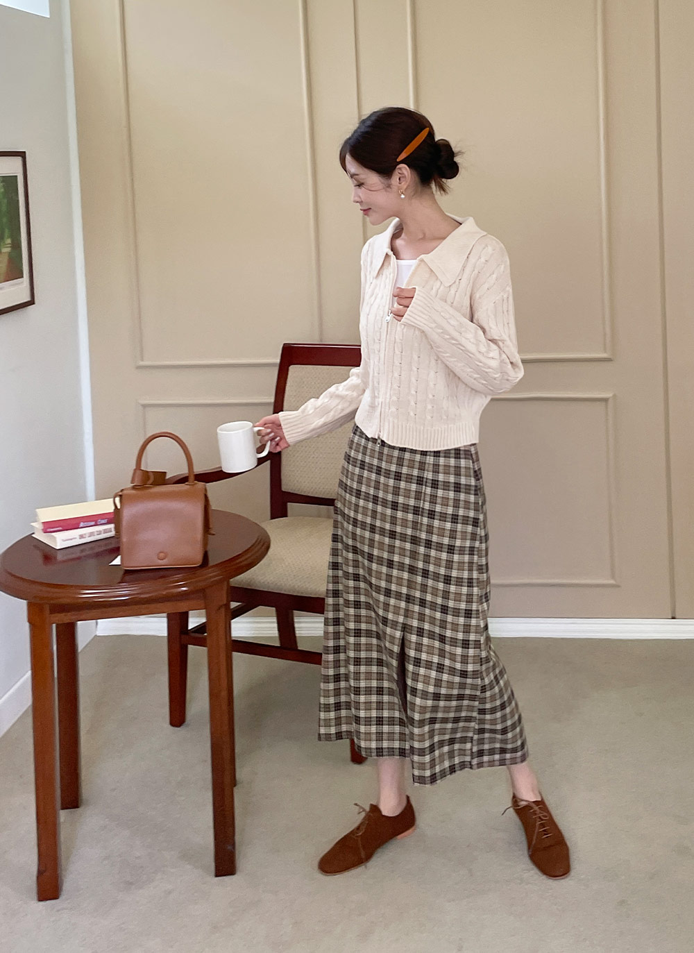 ダブルジップカラーケーブルカーディガン | DHOLIC | 詳細画像9