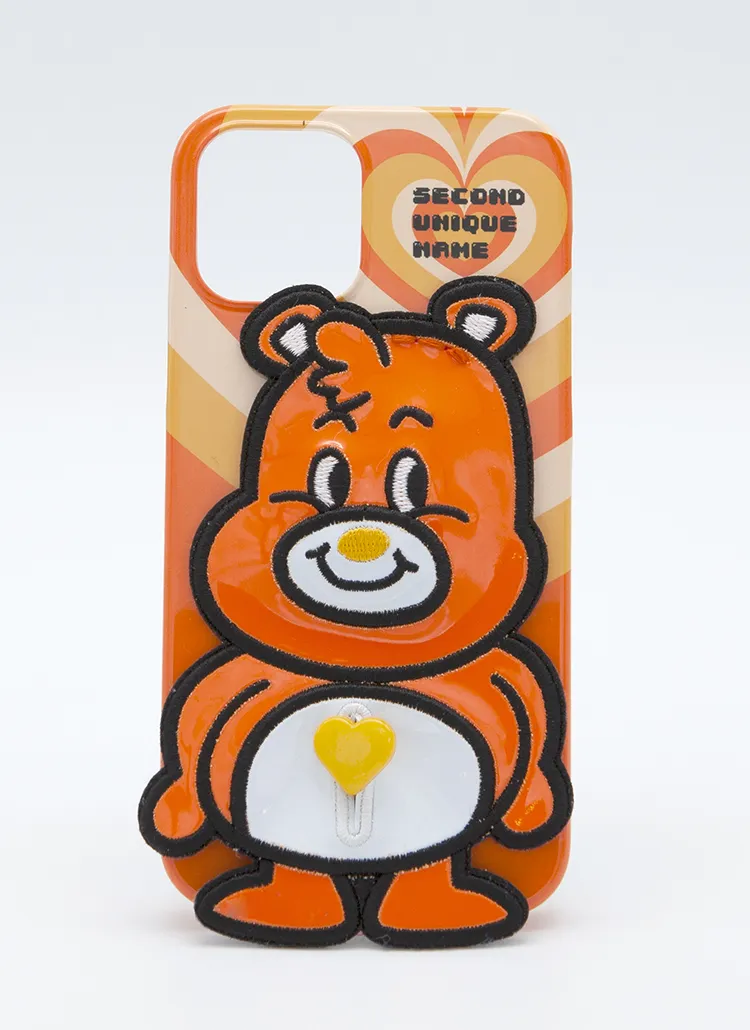 *iPhone対応*エナメル調ベアストラップケース(ORANGE) | 詳細画像1