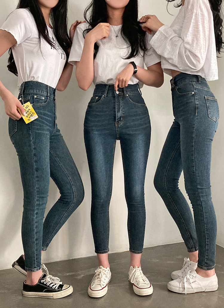 3TYPEハイウエストスキニーデニムパンツ | レディース