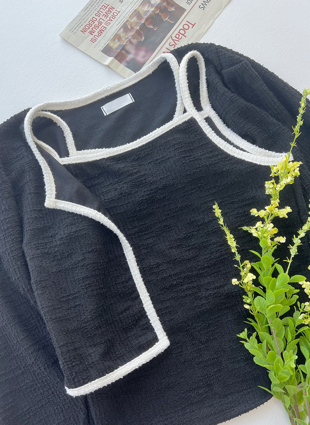 配色ツイードキャミ&カーディガンSET | DHOLIC | 詳細画像3