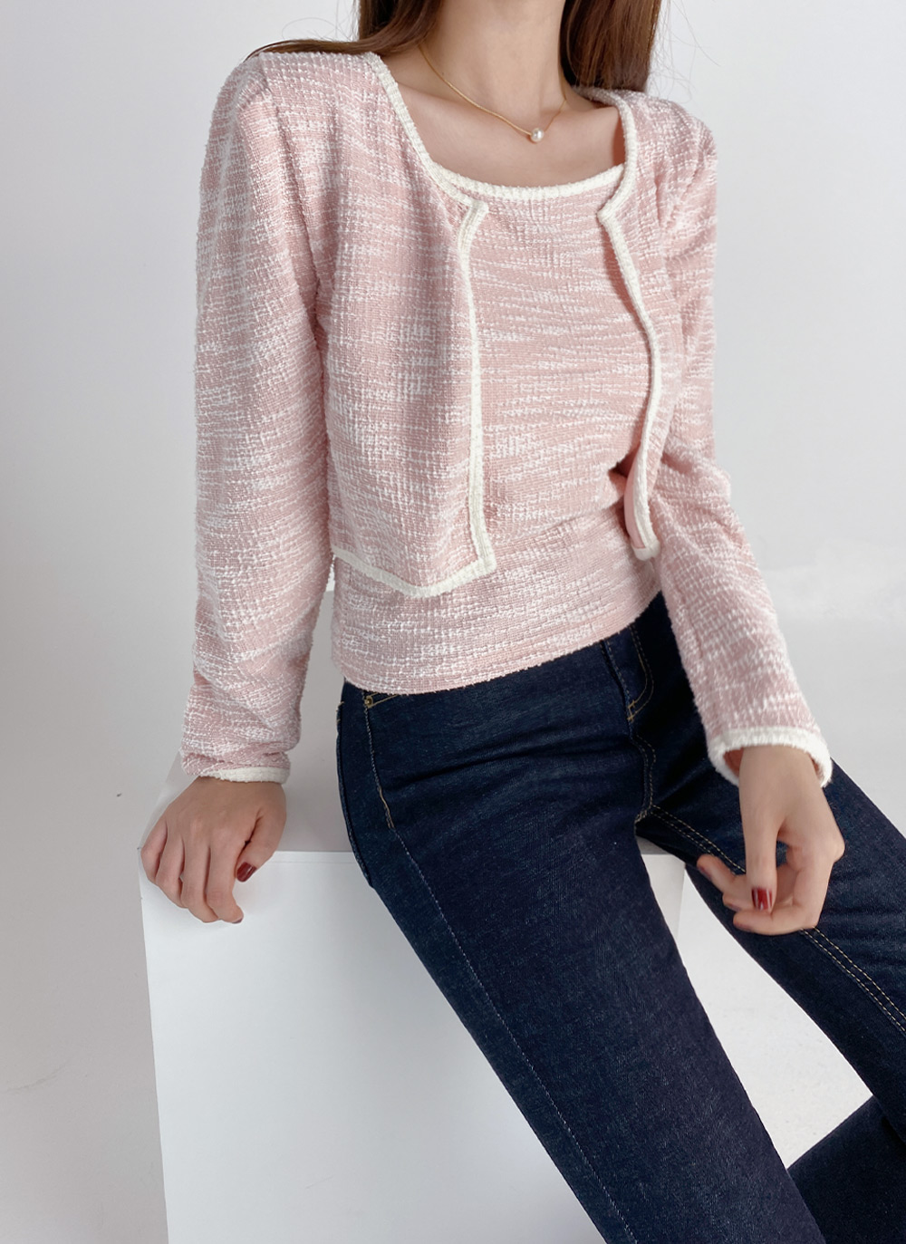 配色ツイードキャミ&カーディガンSET | DHOLIC | 詳細画像12