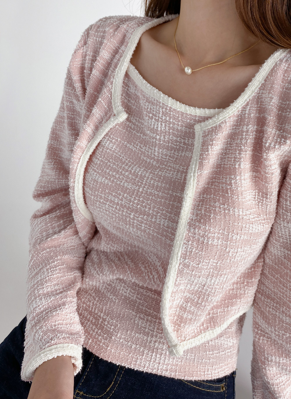 配色ツイードキャミ&カーディガンSET | DHOLIC | 詳細画像13