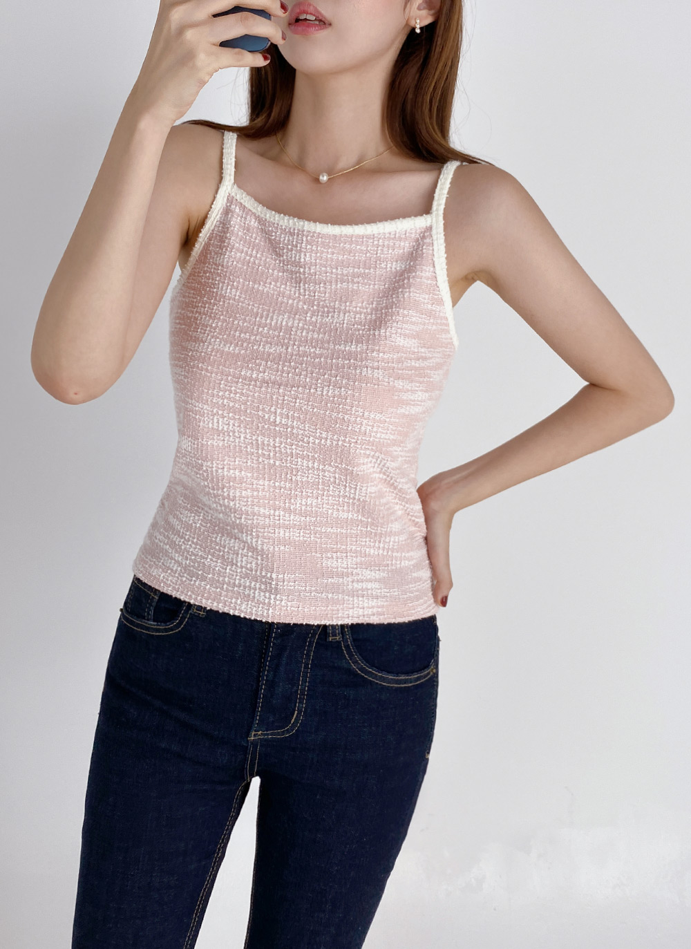 配色ツイードキャミ&カーディガンSET | DHOLIC | 詳細画像14