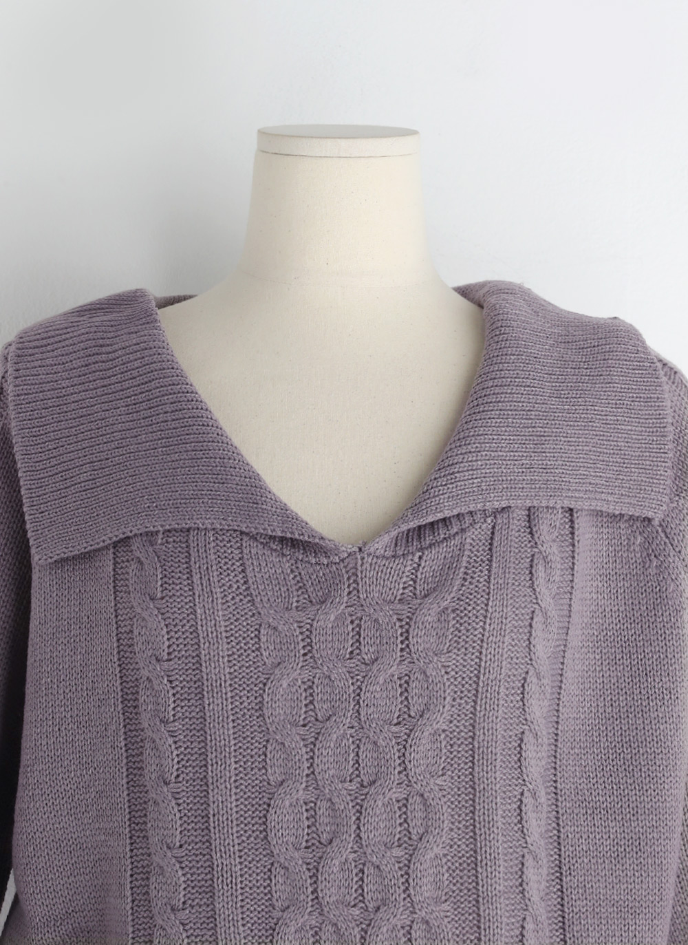 ケーブルショルダーカラーニット | DHOLIC | 詳細画像25