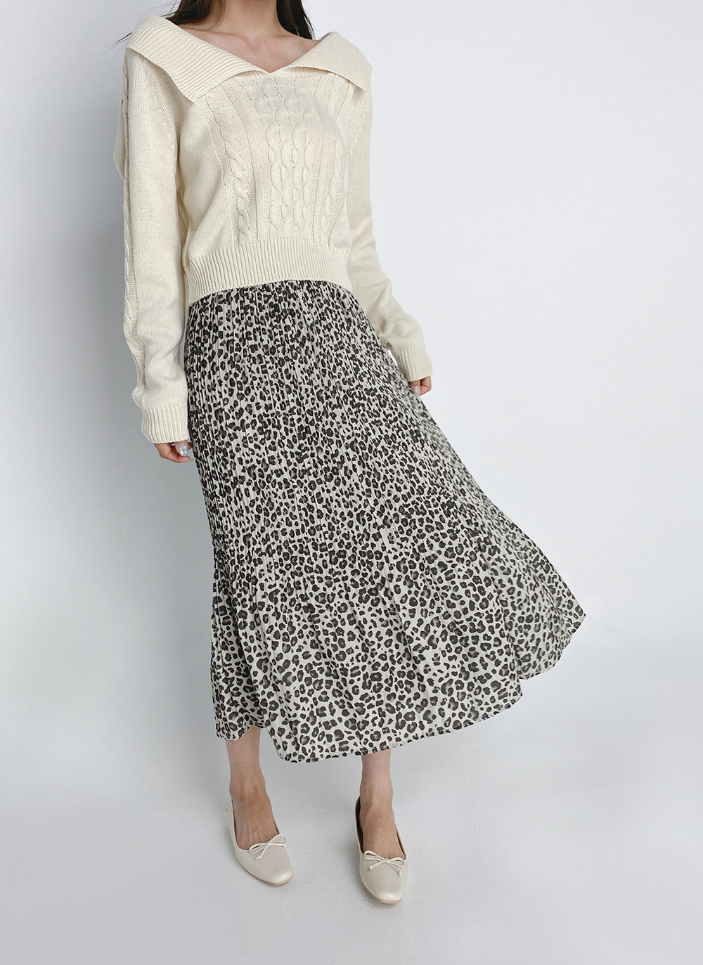 ケーブルショルダーカラーニット | DHOLIC | 詳細画像15