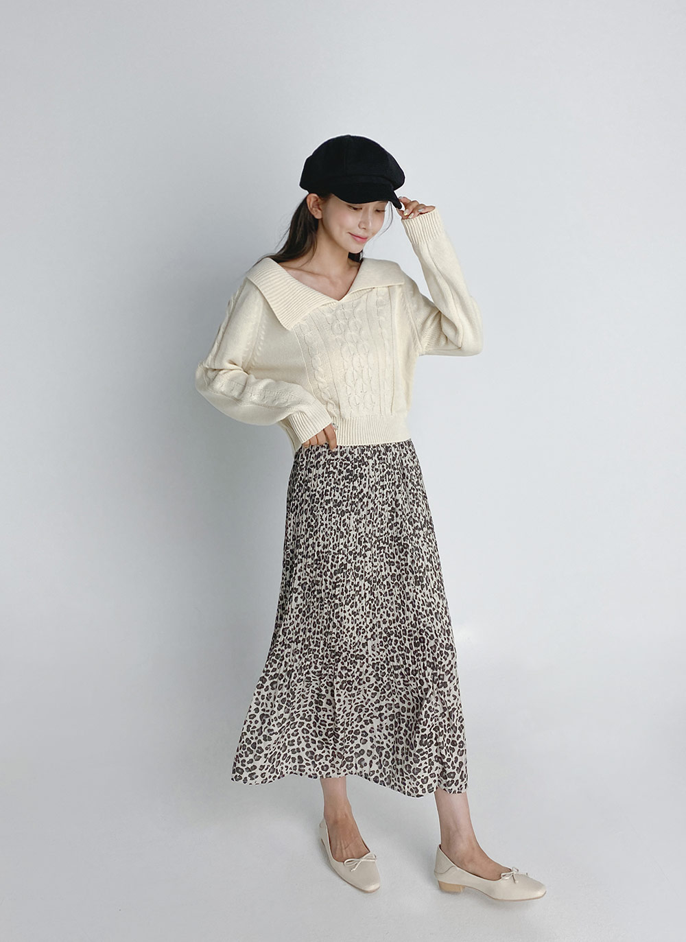 ケーブルショルダーカラーニット | DHOLIC | 詳細画像17