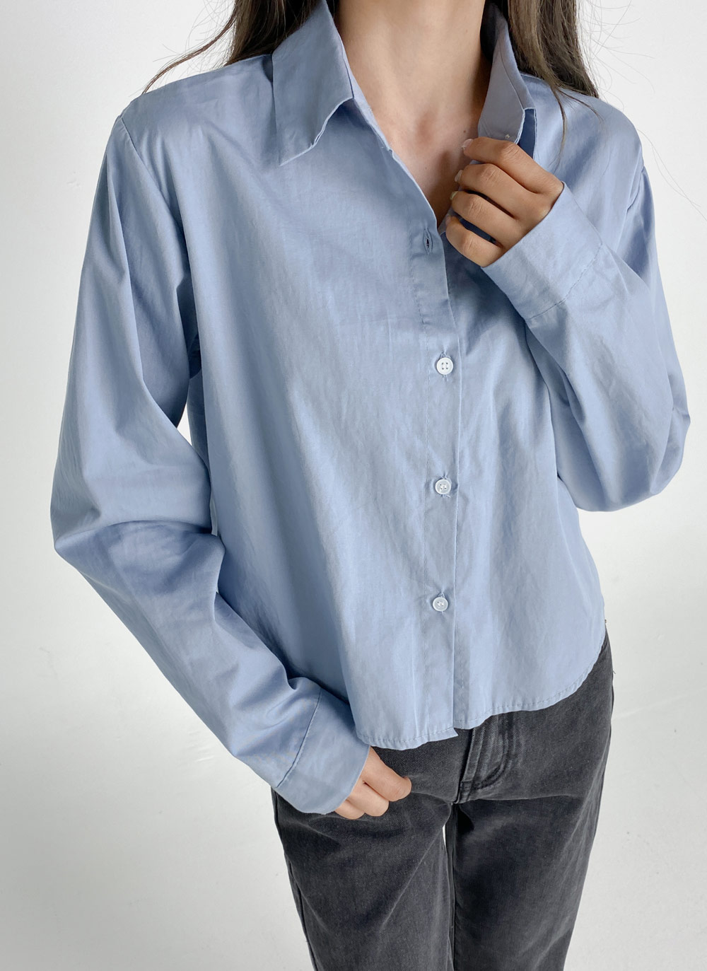 ラウンドヘムクロップドシャツ | DHOLIC | 詳細画像4