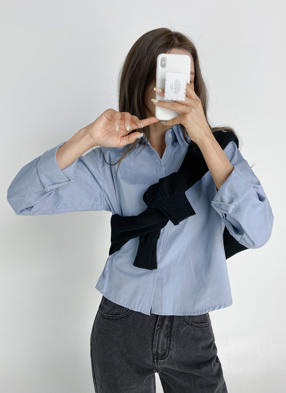 ラウンドヘムクロップドシャツ | DHOLIC | 詳細画像5