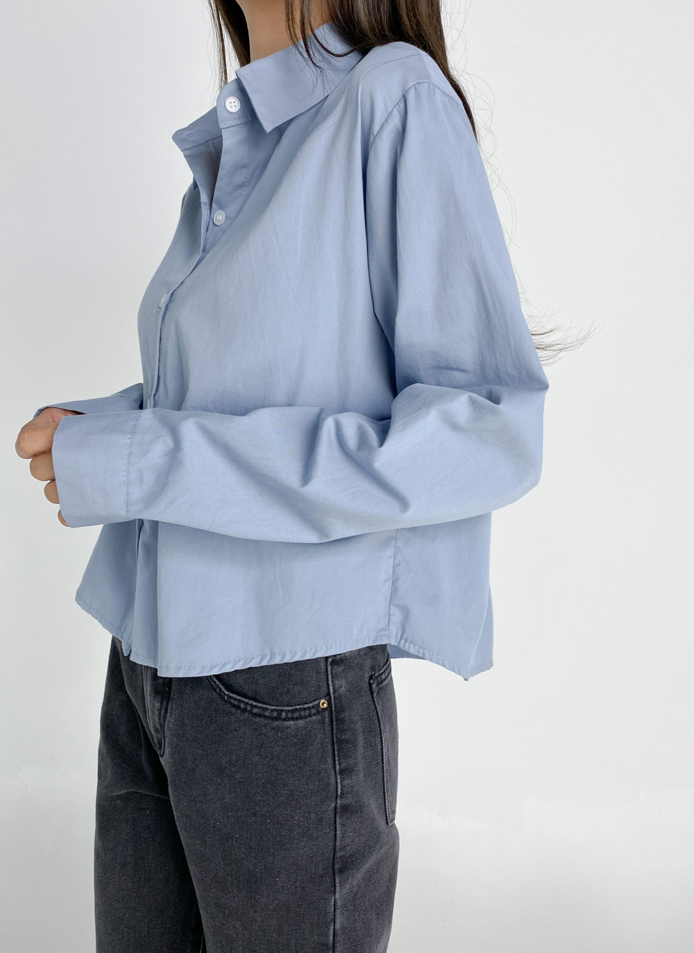 ラウンドヘムクロップドシャツ | DHOLIC | 詳細画像6