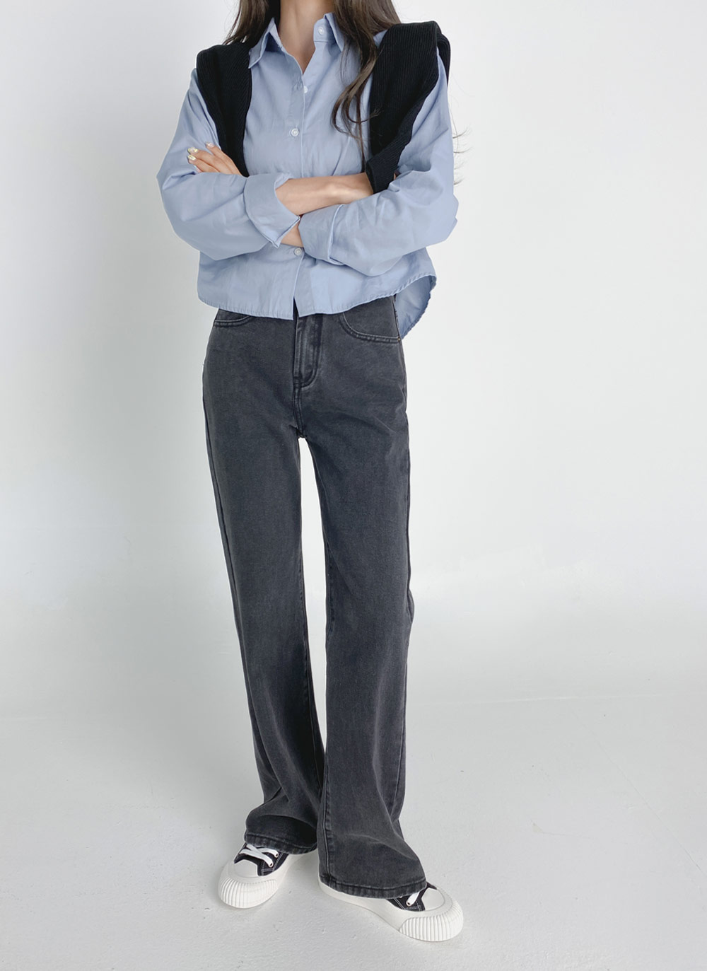 ラウンドヘムクロップドシャツ | DHOLIC | 詳細画像10