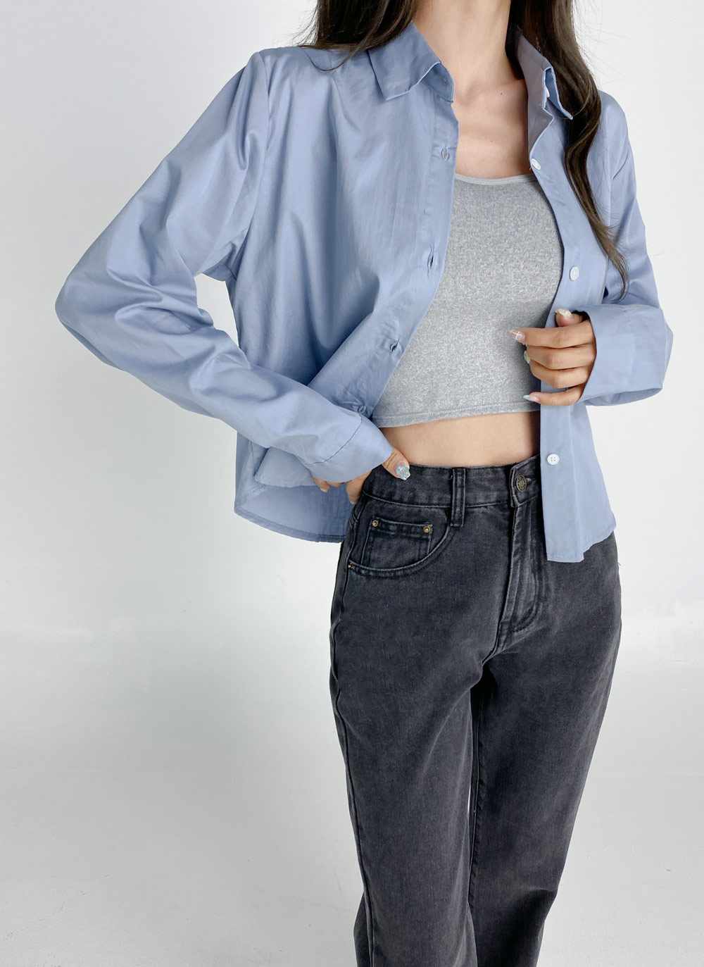 ラウンドヘムクロップドシャツ | DHOLIC | 詳細画像11