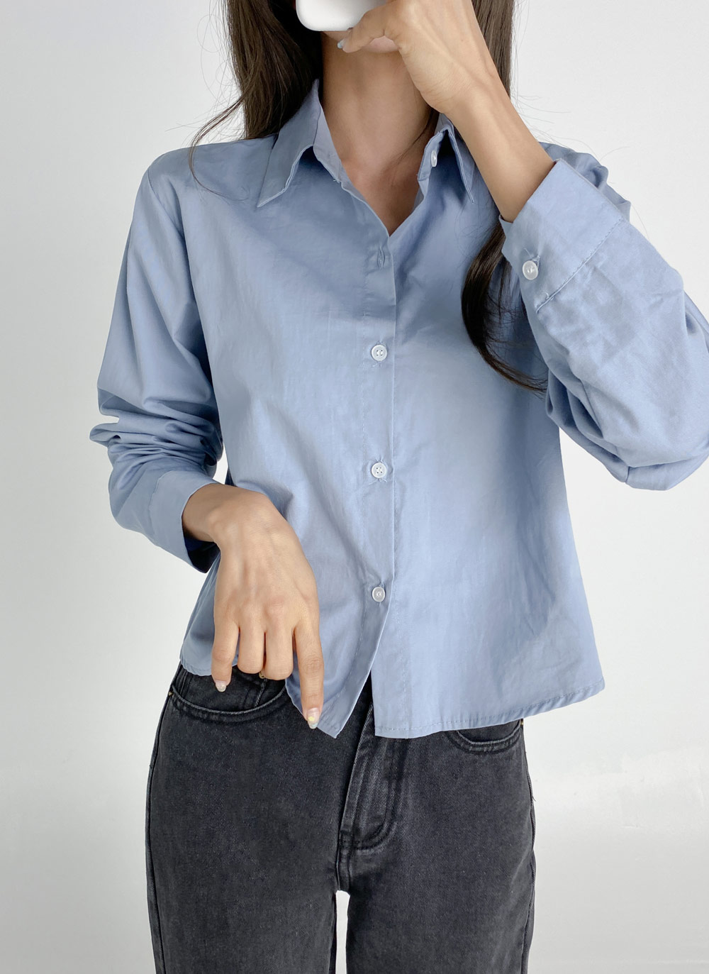 ラウンドヘムクロップドシャツ | DHOLIC | 詳細画像14