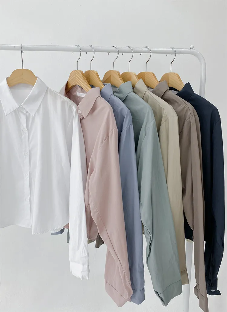 ラウンドヘムクロップドシャツ | DHOLIC | 詳細画像1