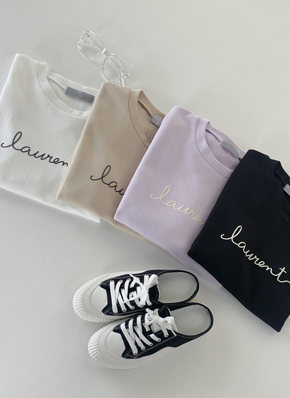 レタリングラウンドネックTシャツ | DHOLIC | 詳細画像2