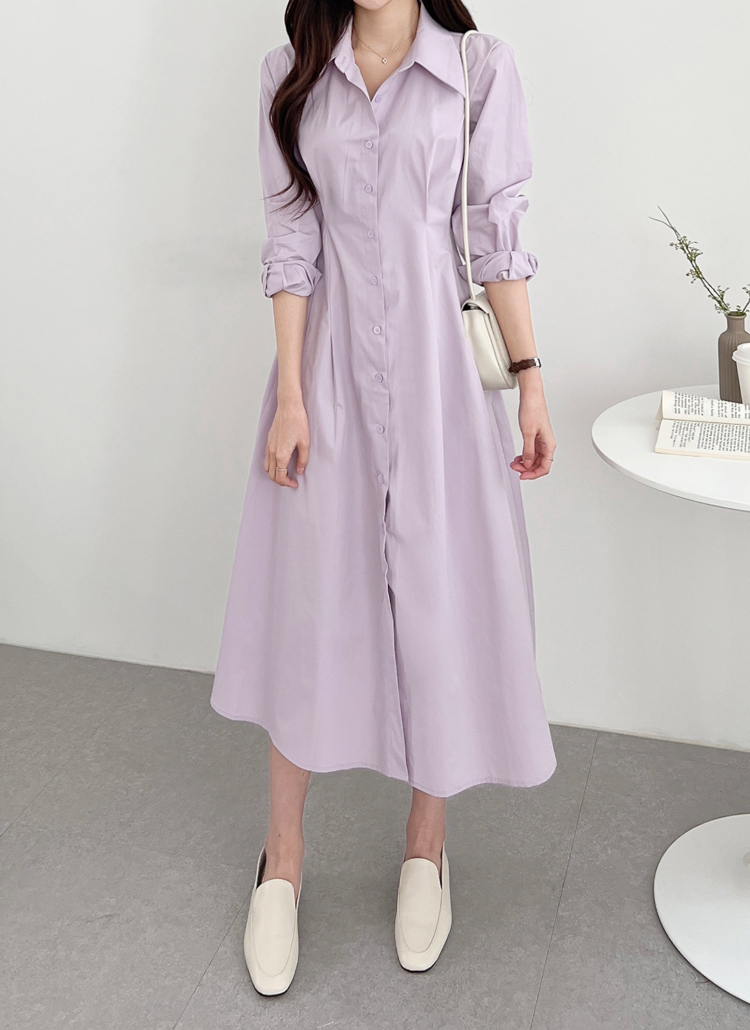 フレアロングシャツワンピース | レディースファッション通販 - DHOLIC