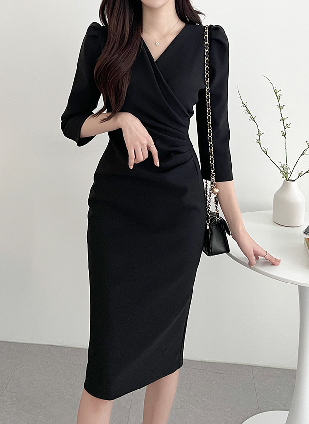 サイドタックタイトワンピース | レディースファッション通販 - DHOLIC