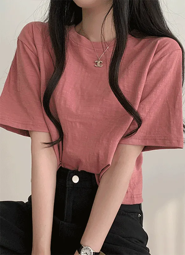 8COLORSコットン半袖Tシャツ | moodloveroom | 詳細画像1