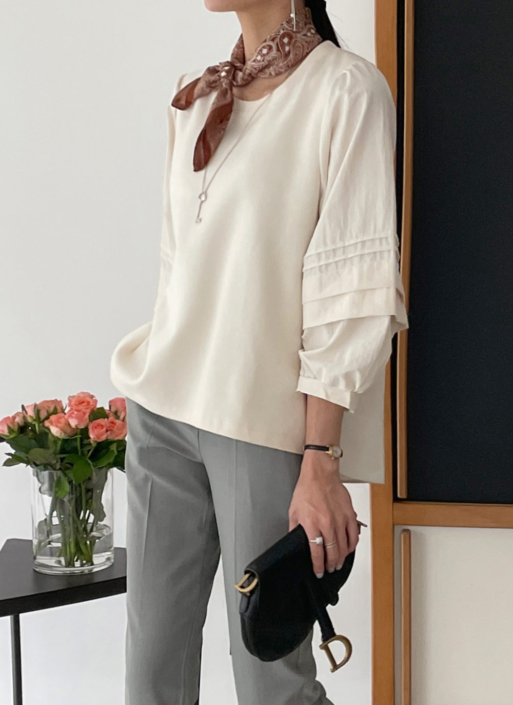 コントラストタックスリーブTシャツ | DHOLIC | 詳細画像6