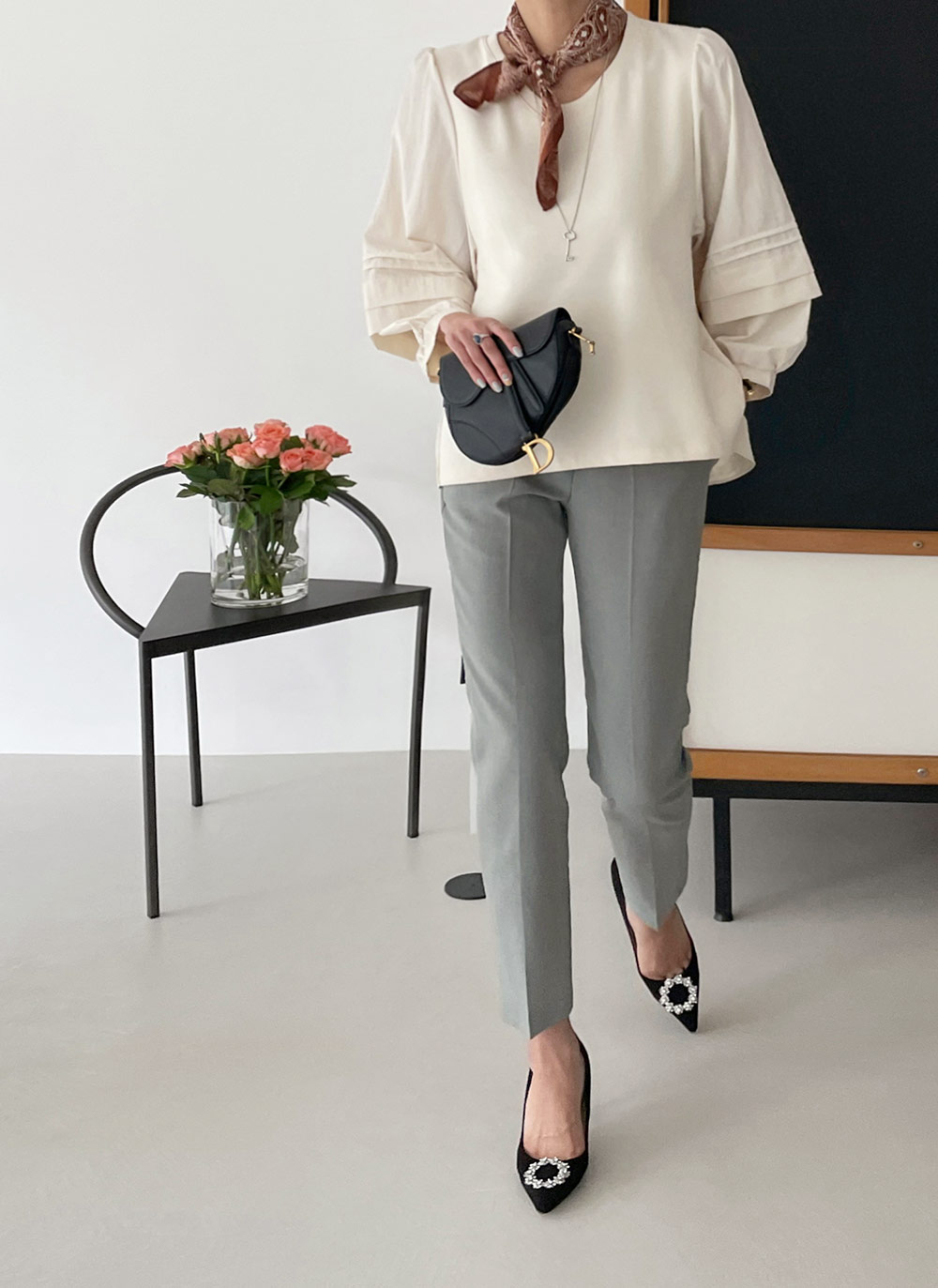 コントラストタックスリーブTシャツ | DHOLIC | 詳細画像7