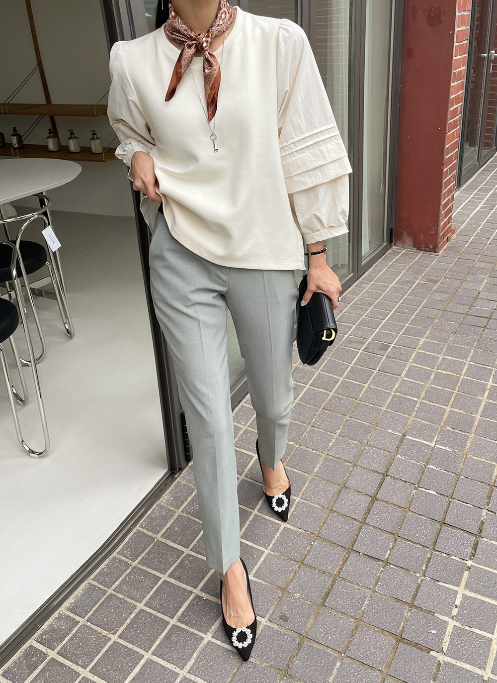 コントラストタックスリーブTシャツ | DHOLIC | 詳細画像12