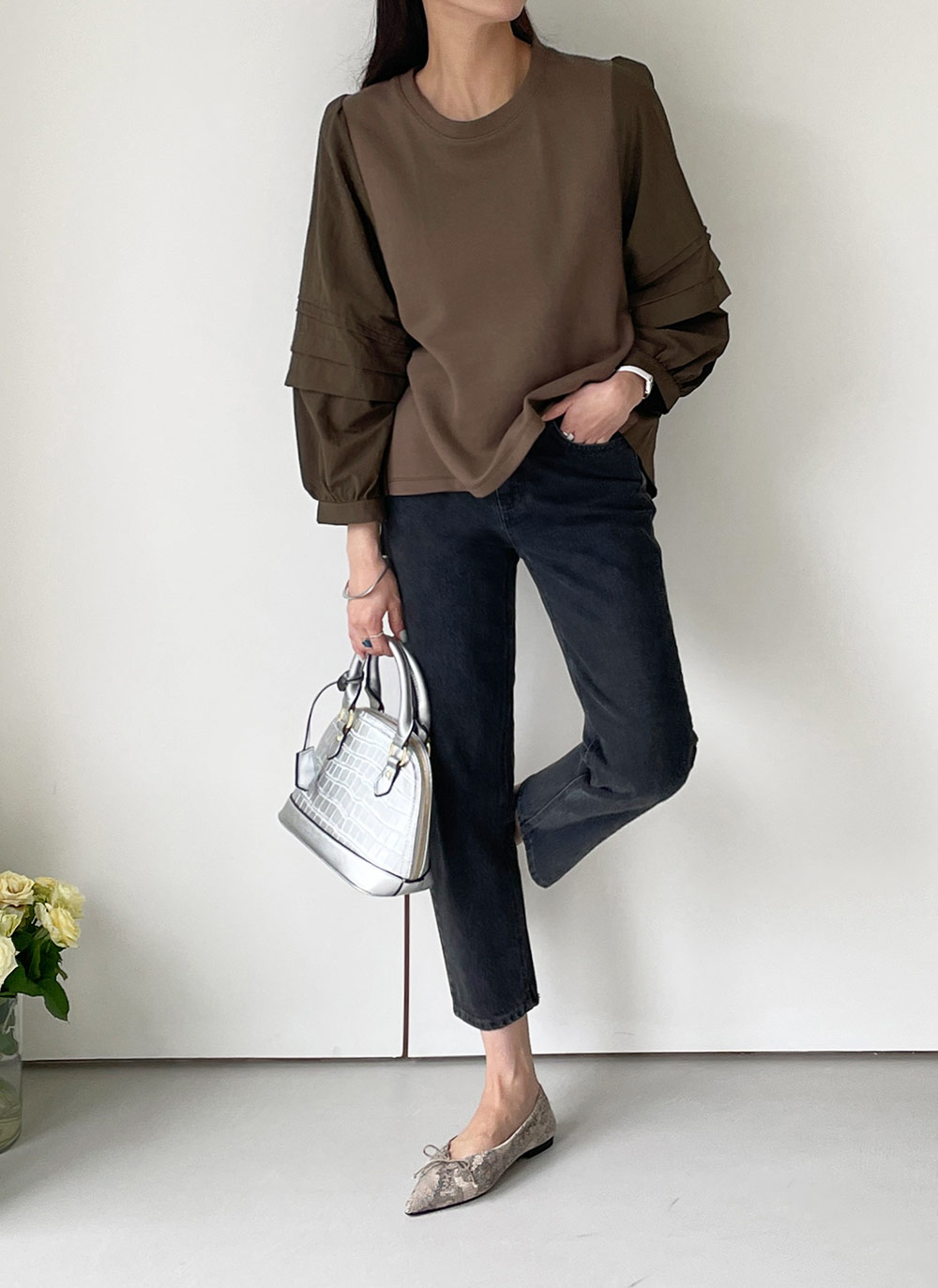 コントラストタックスリーブTシャツ | DHOLIC | 詳細画像14