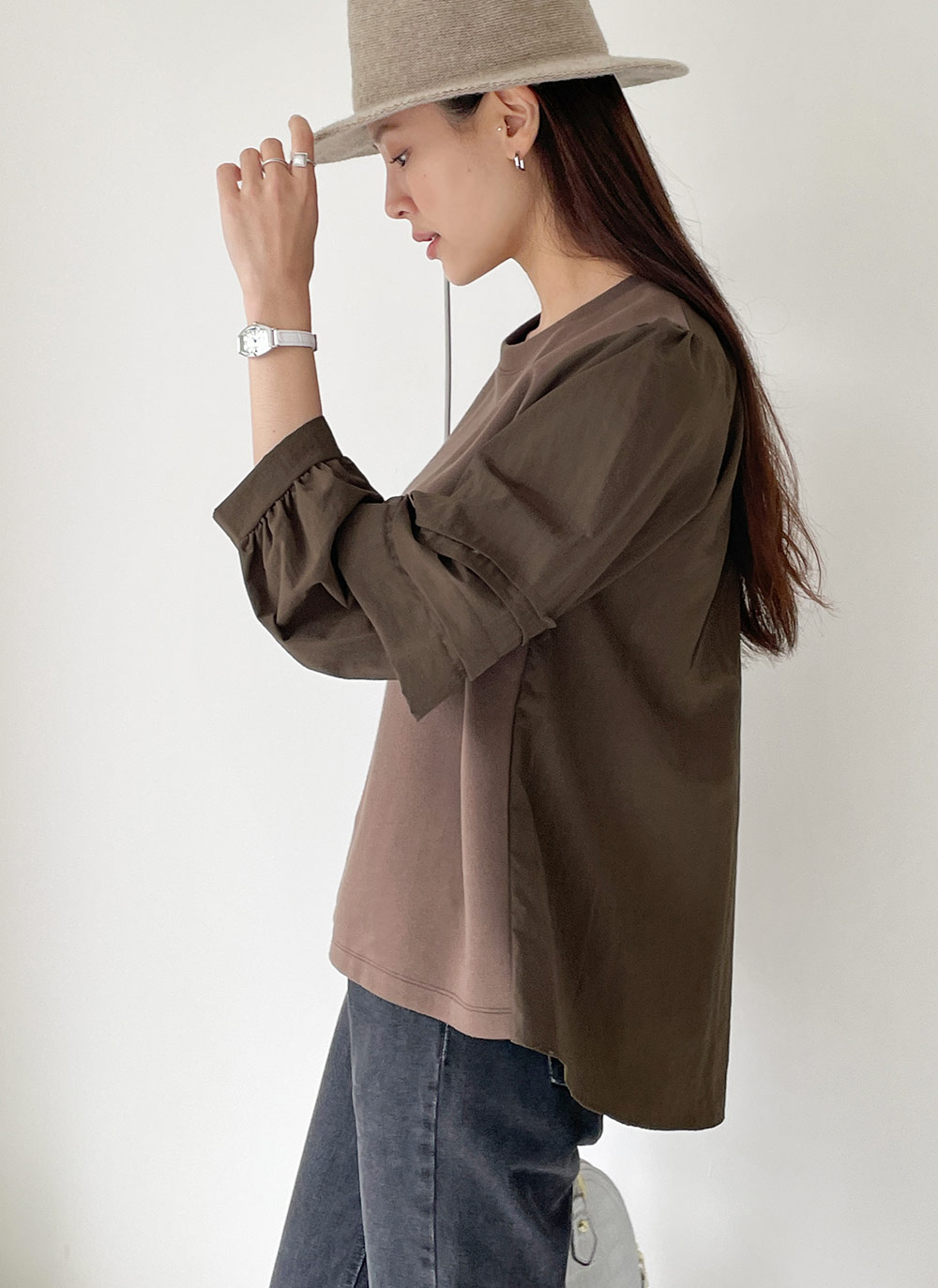 コントラストタックスリーブTシャツ | DHOLIC | 詳細画像17