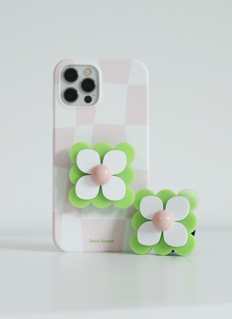 輸入品販売 グリーン ピンクフラワースマホポーチ 高級品販売 Cmhcambodia Org