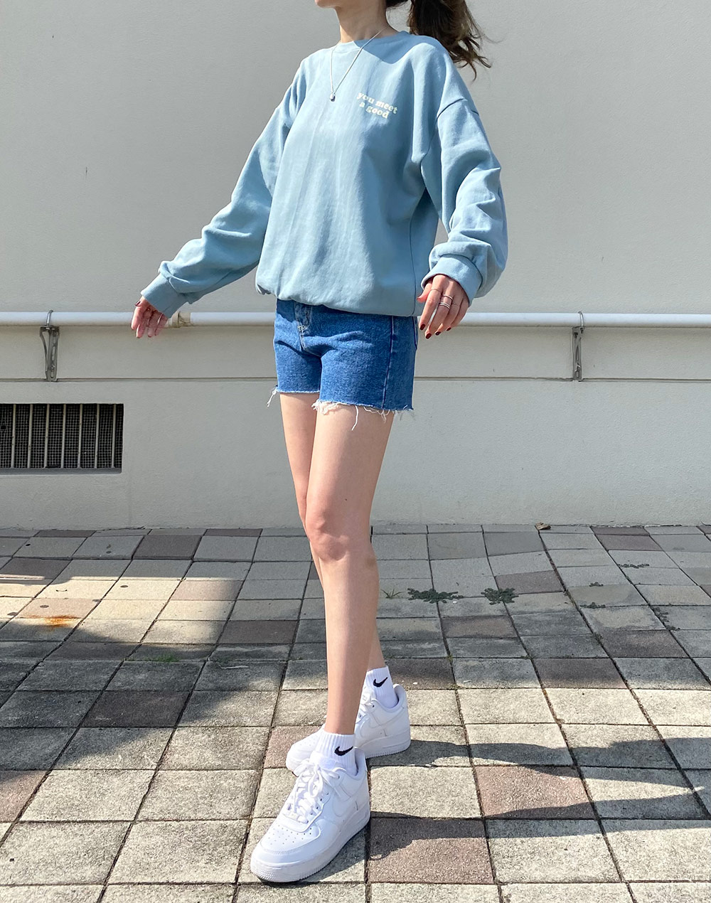 裾切りっぱなしデニムショートパンツ | レディースファッション 裾切りっぱなしデニムショートパンツ | レディースファッション