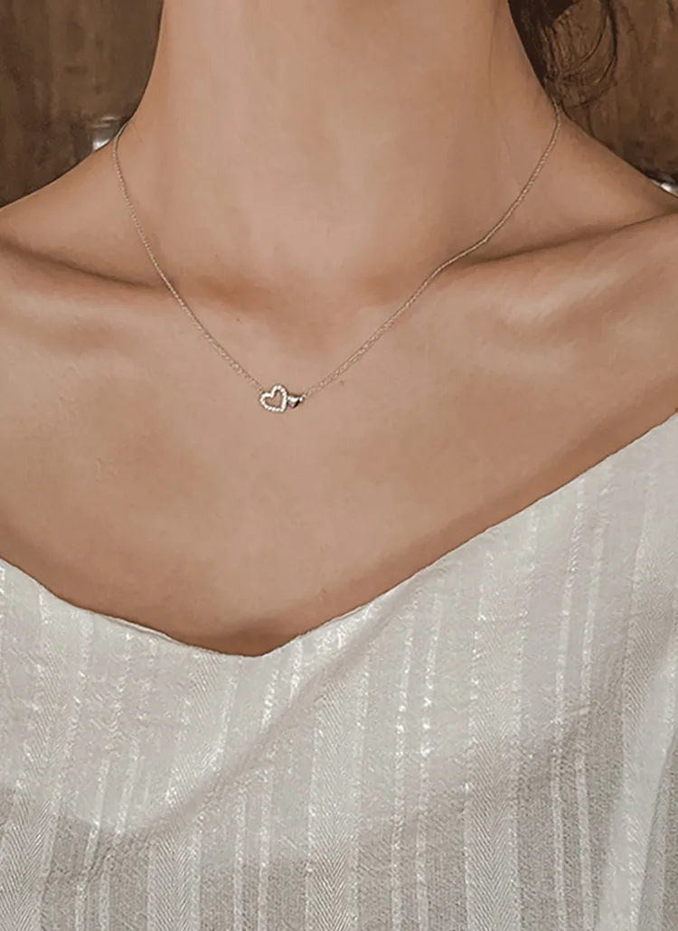 ダブルハートネックレス | レディースファッション通販 - DHOLIC 