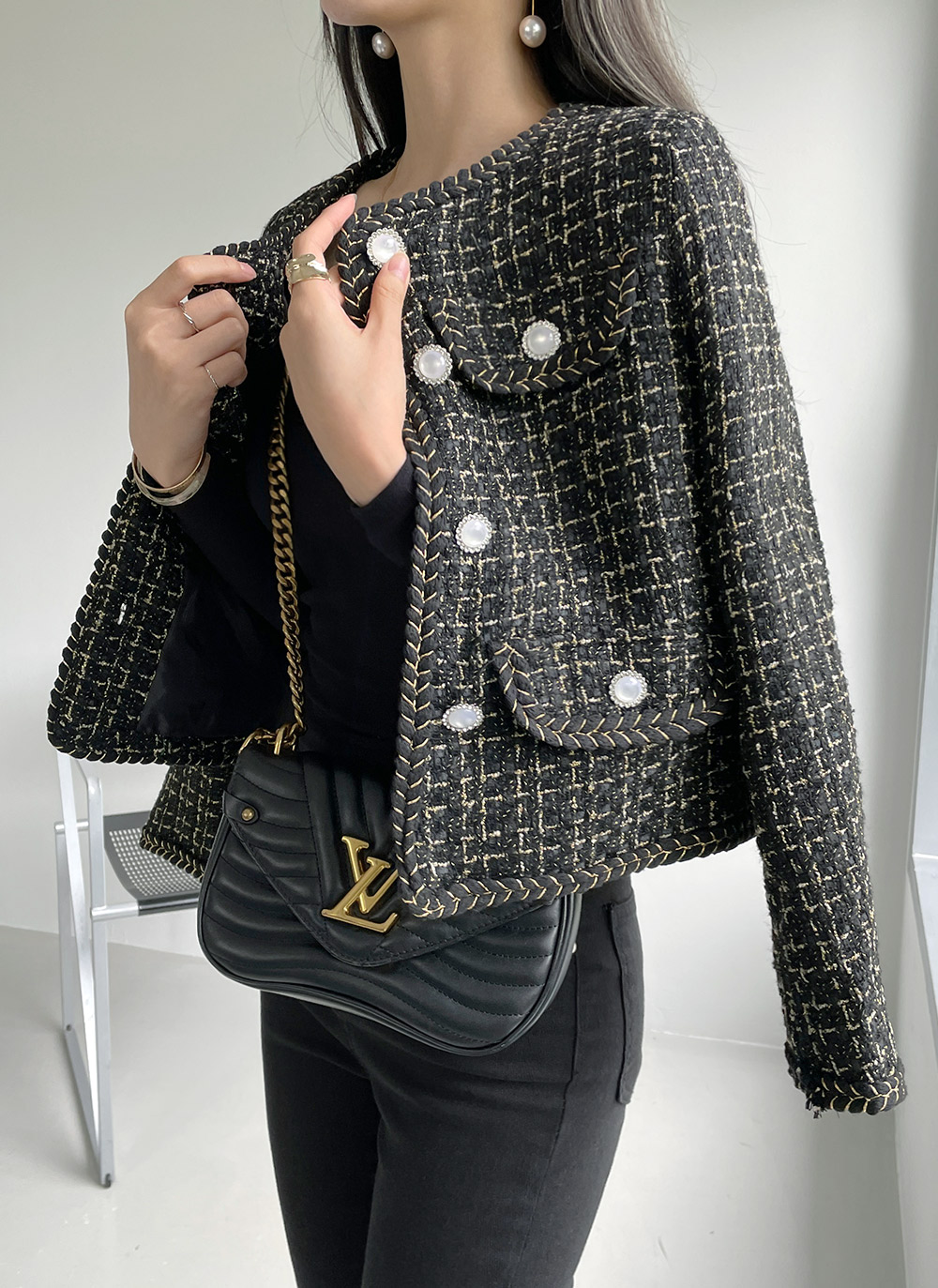 クロップドツイードジャケット | レディースファッション通販 - DHOLIC