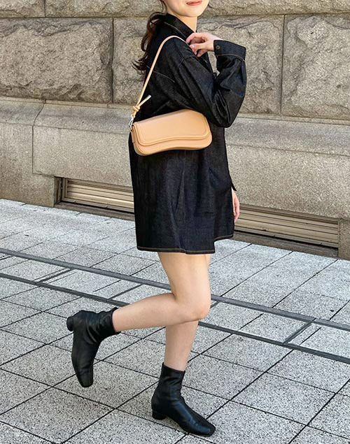 ステッチデニムミニワンピース レディースファッション通販 Dholic