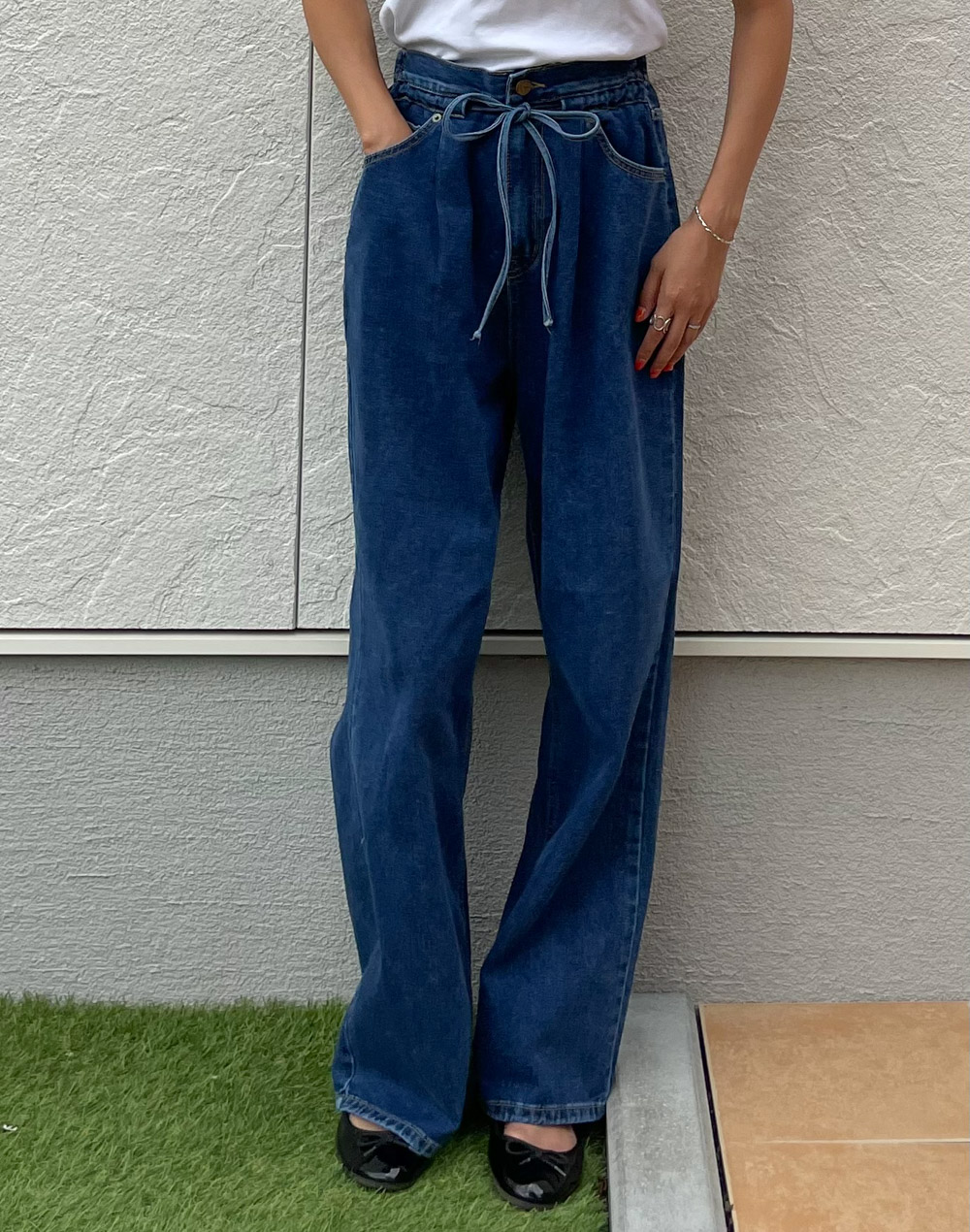GO TO HOLLYWOOD リボン　デニム　パンツ　02 美品 GO TO HOLLYWOOD リボン デニム パンツ 02 美品