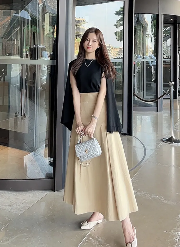 コットンベージュスカート | レディースファッション通販 - DHOLIC 