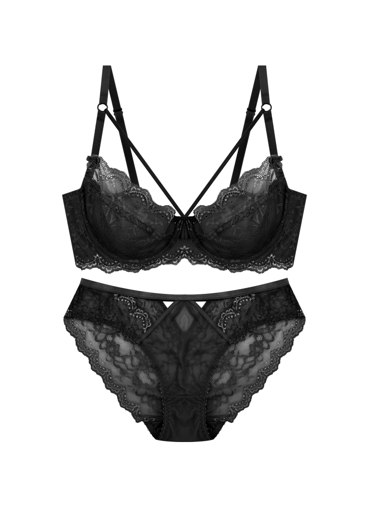 F65 LOVE2nd LOVE ME ブラ&オープンショーツセット 黒 F65 LOVERAN