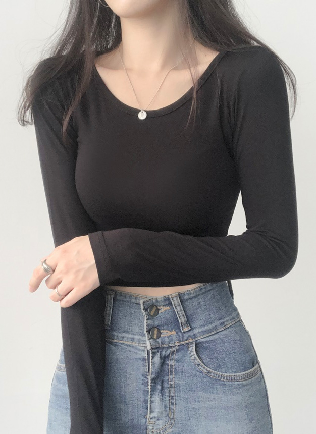 クロップドタイトフィットTシャツ | レディースファッション通販