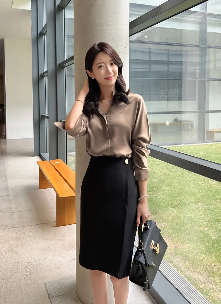 セオリー 20AW バックスリットスカート タイト ロング 2 黒  