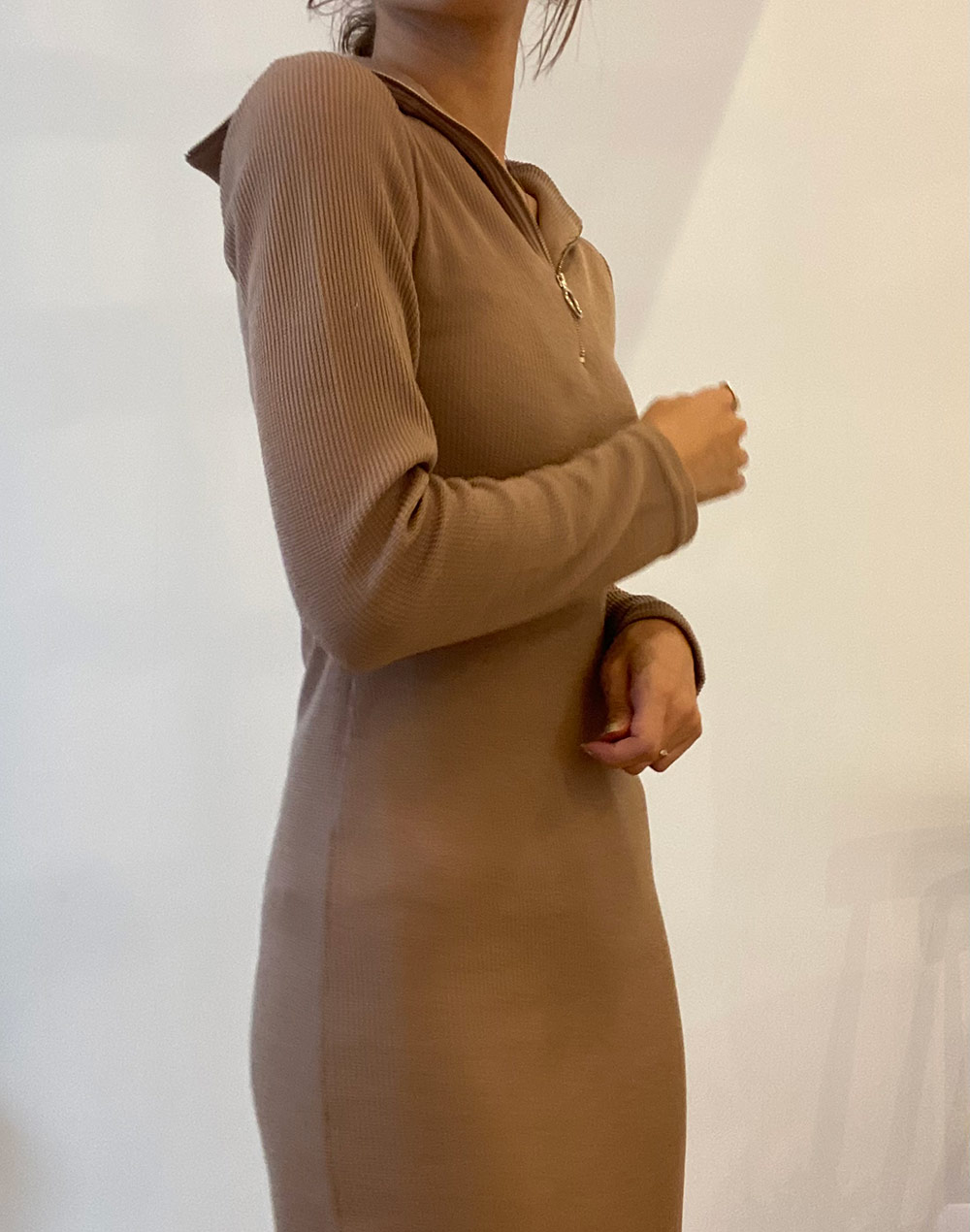 ジップフロントタイトワンピース | レディースファッション通販 - DHOLIC