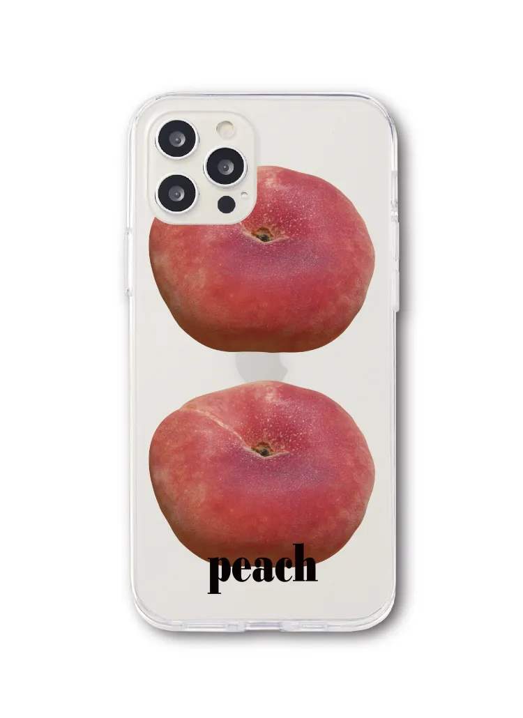 2TYPEフォトプリントクリアスマホケース(peach) | 詳細画像1