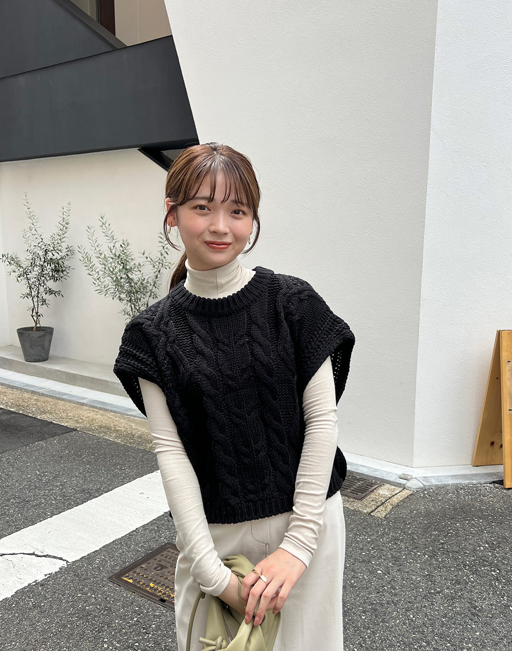 TWINSET ACTITUDE ケーブルニット パデッドベスト TWINSET ACTITUDE ケーブルニット パデッドベスト Actitude