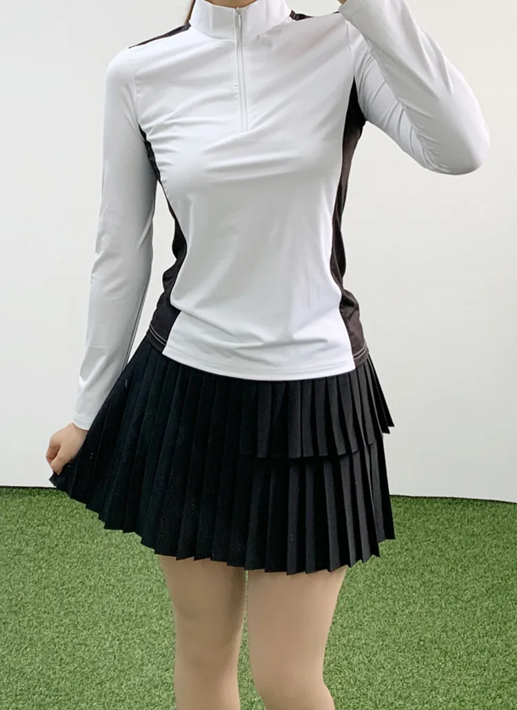 配色ハーフジップTシャツ | voer | 詳細画像1