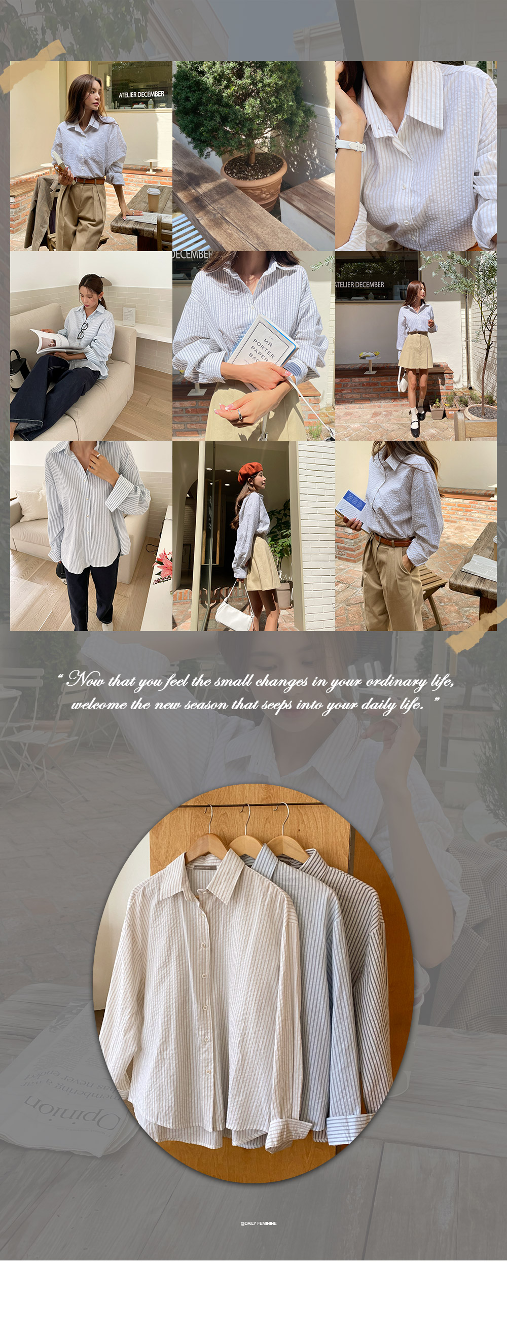 リンクルストライプシャツ | DHOLIC | 詳細画像2