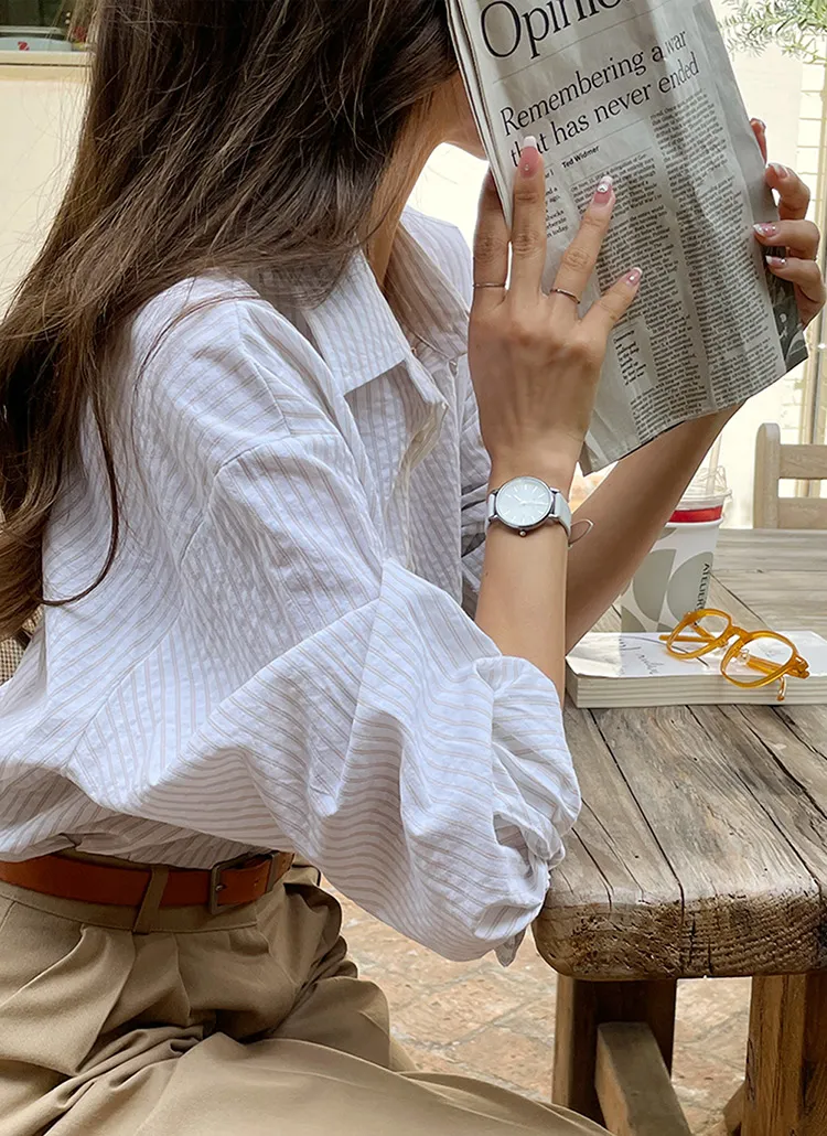 リンクルストライプシャツ | DHOLIC | 詳細画像1