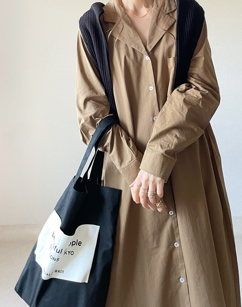 希少【美品】ディオール オープンカラーシャツワンピース シルク100 テラコッタ 希少【美品】ディオール オープンカラーシャツワンピース シルク