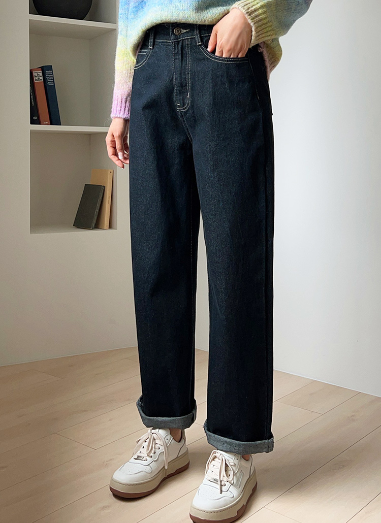 バックウエストゴムストレートデニムパンツ レディースファッション通販 Dholic 公式