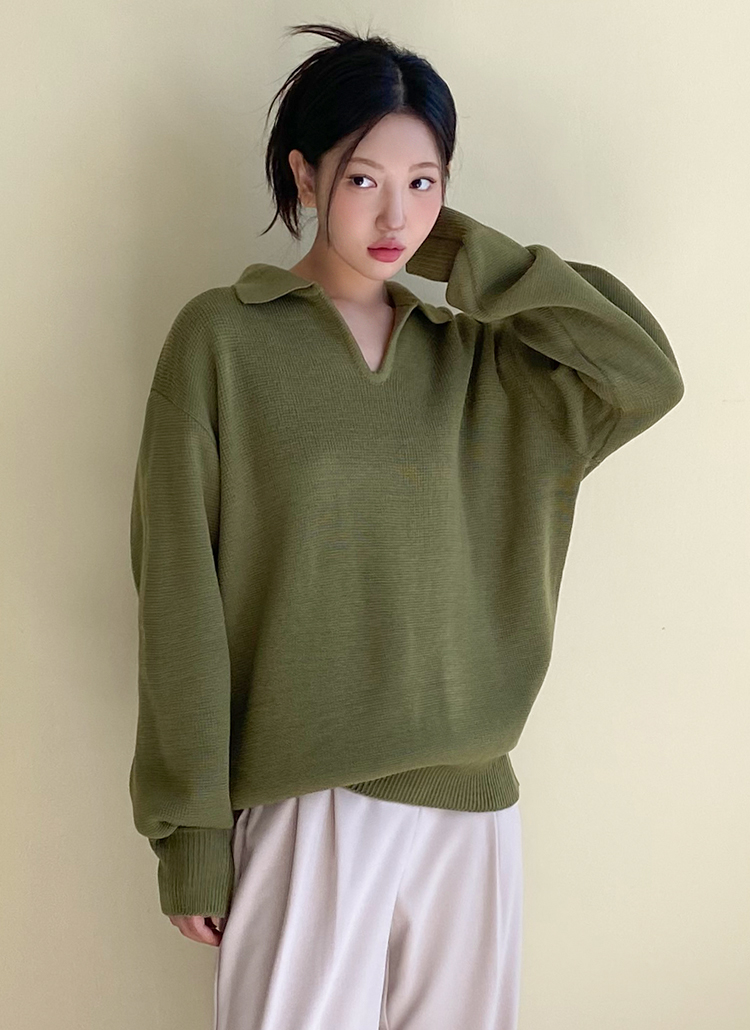 スキッパーオーバーサイズニット レディースファッション通販 Dholic 公式