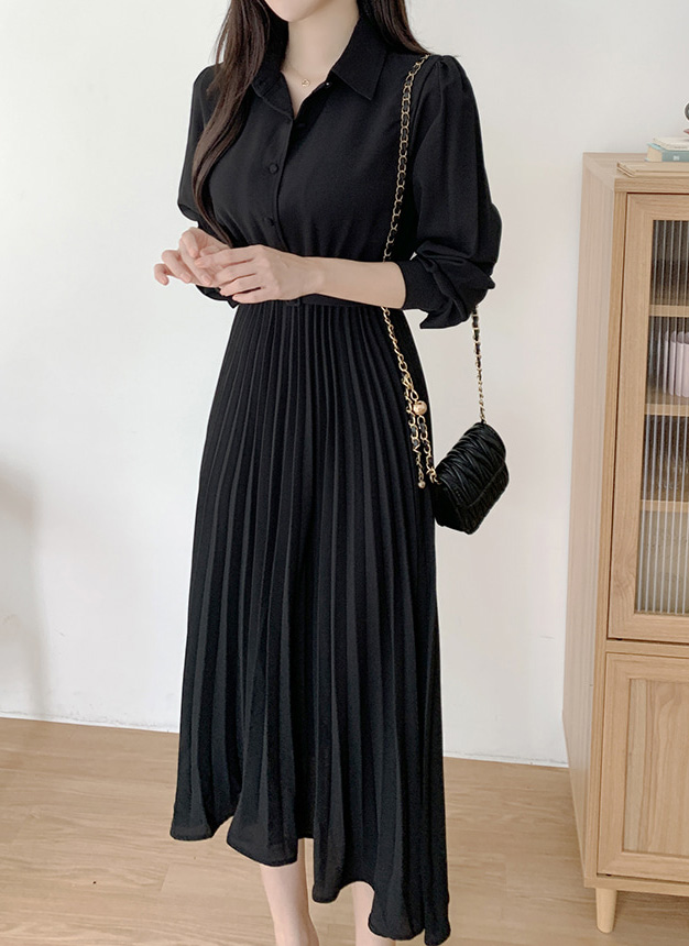 ベルト付プリーツヘムシャツワンピース | レディースファッション通販