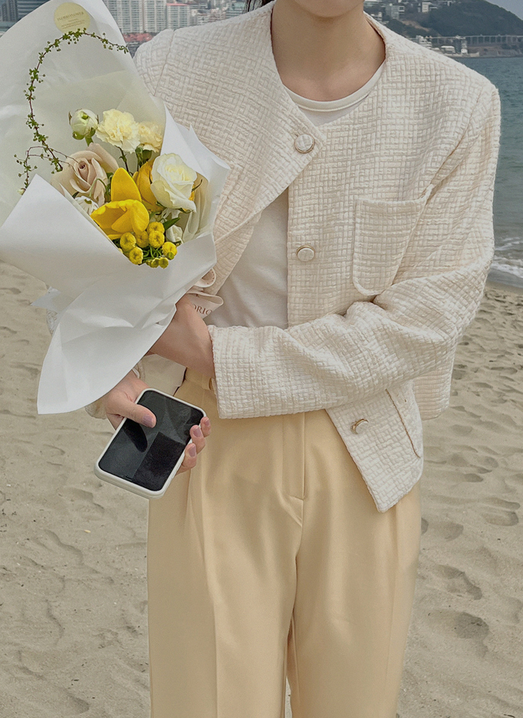 クロップドツイードジャケット | レディースファッション通販 - DHOLIC