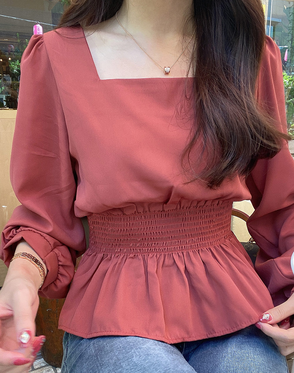 【レア】Innocent World カメオボタン スクエアネックブラウス レア】Innocent World カメオボタン スクエアネックブラウス - メルカリ