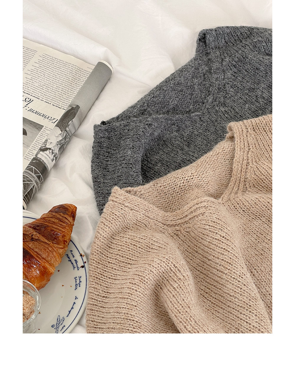 アルパカ混Vネックルーズニット | DHOLIC | 詳細画像6