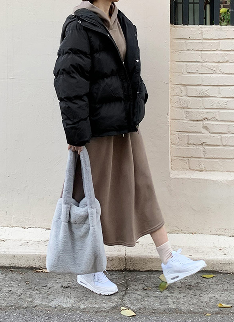 裏起毛フードフレアワンピース | レディースファッション通販 - DHOLIC